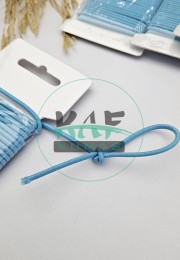 3 mm Yuvarlak Yumuşak Lastik İp 5 mt | Bel Paça Don Lastiği | Aksesuar Lastiği Turkuaz_455