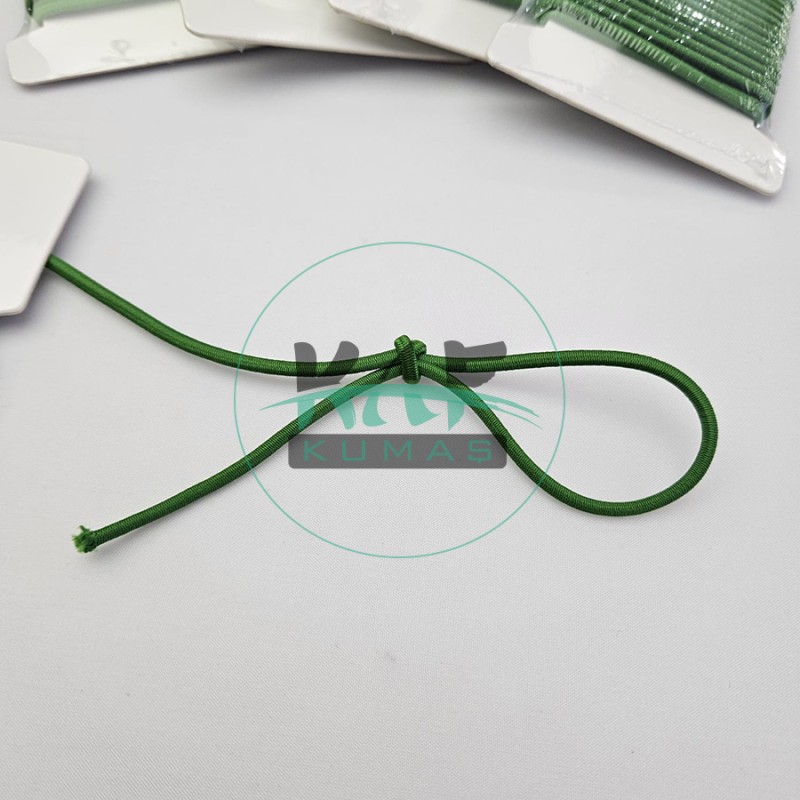 3 mm Yuvarlak Yumuşak Lastik İp 5 mt | Bel Paça Don Lastiği | Aksesuar Lastiği Yeşil_471