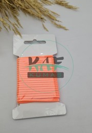 3 mm Yuvarlak Yumuşak Lastik İp 5 mt | Bel Paça Don Lastiği | Aksesuar Lastiği Neon Oranj_575