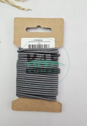 3 mm Yuvarlak Yumuşak Lastik İp 5 mt | Bel Paça Don Lastiği | Aksesuar Lastiği Gri_538