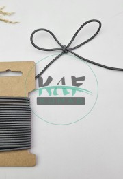 3 mm Yuvarlak Yumuşak Lastik İp 5 mt | Bel Paça Don Lastiği | Aksesuar Lastiği Gri_538