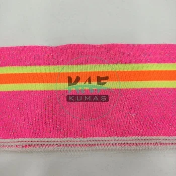 Açık Sarı Çizgili Pembe Yaka