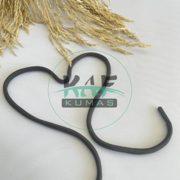 Plastik Uçlu 118 cm Kordon | Füme ( Koyu Gri )