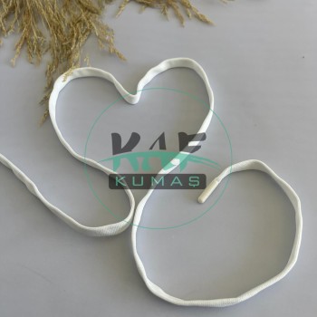 Plastik Uçlu 140 cm Kordon | Beyaz