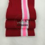 Pembe Çizgili Kırmızı Yaka