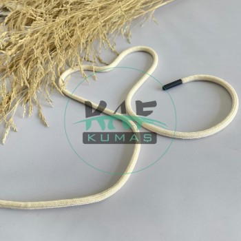 Plastik Uçlu 125 cm Kordon | Krem