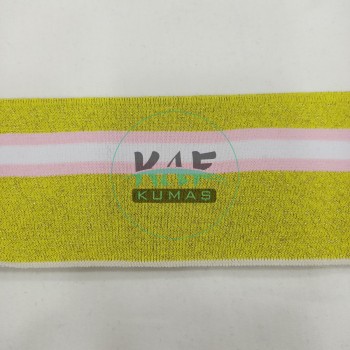 Soft Pembe Çizgili Sarı Yaka