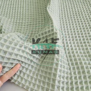 Büyük Kareli Waffle Pike Kumaş | Kumaş Eni: 140 cm | W-17