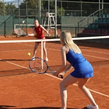 Kadın Saks Mavi Şortlu Tenis Elbisesi