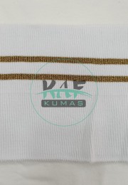 Simli Sarı Çizgili Beyaz Yaka