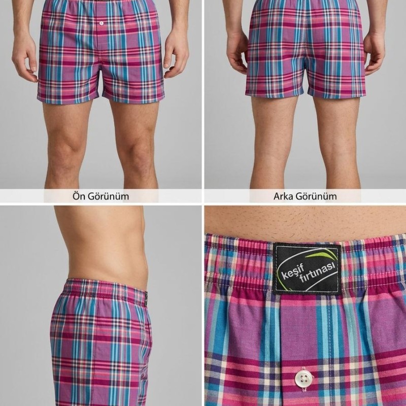 %100 Pamuklu Unisex Relaxed Boxer | Model 1