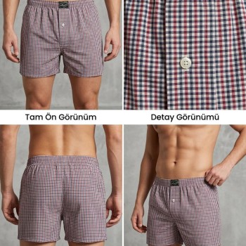 %100 Pamuklu Unisex Relaxed Boxer | Model 3