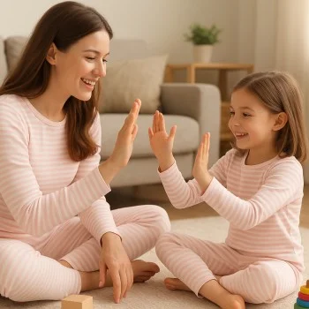 İplik Boyalı İnterlok Kumaş | Pembe Çizgili