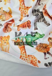 Baskılı Bambulu Havlu Kumaş | Zebra