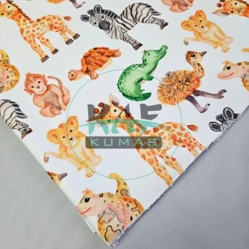 Baskılı Bambulu Havlu Kumaş | Zebra