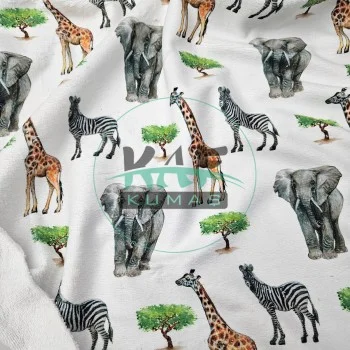 Baskılı Pamuklu Havlu Kumaş | Zebra