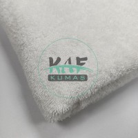 Premium Kalite %100 Pamuk Kalın Havlu Kumaş | 400 gsm - 140 cm | Beyaz