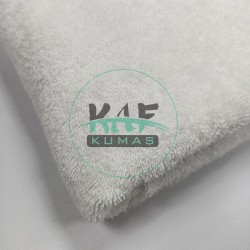 Premium Kalite %100 Pamuk Kalın Havlu Kumaş | 400 gsm - 140 cm | Beyaz