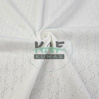 Ekru Delikli Pointelle Ribana Kumaş | 100% Pamuk | Model-8