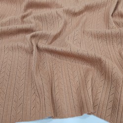 Mocka Kahve Delikli Ribana Kumaş | 100% Pamuk | Model-7