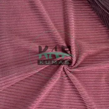 Fitilli Kadife Kumaş | Mürdüm Pembe