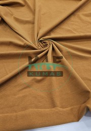 Penye Süprem Kumaş | %95 Pamuk %5 Elastan | Hardal Renk Arkası Yüzü Fırçalı