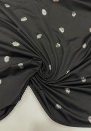 Baskılı Penye Polyester Süprem Kumaş | Yaprak Desenli | a-01