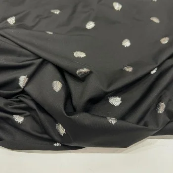 Baskılı Penye Polyester Süprem Kumaş | Yaprak Desenli | a-01