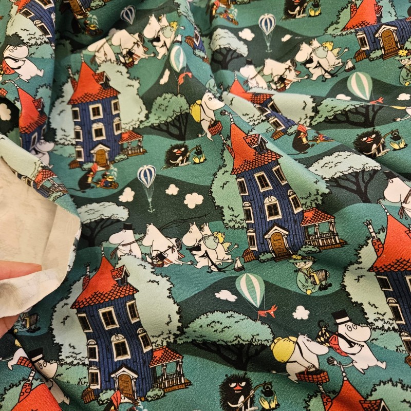 Dijital Baskılı Penye Süprem Kumaş | Moomins