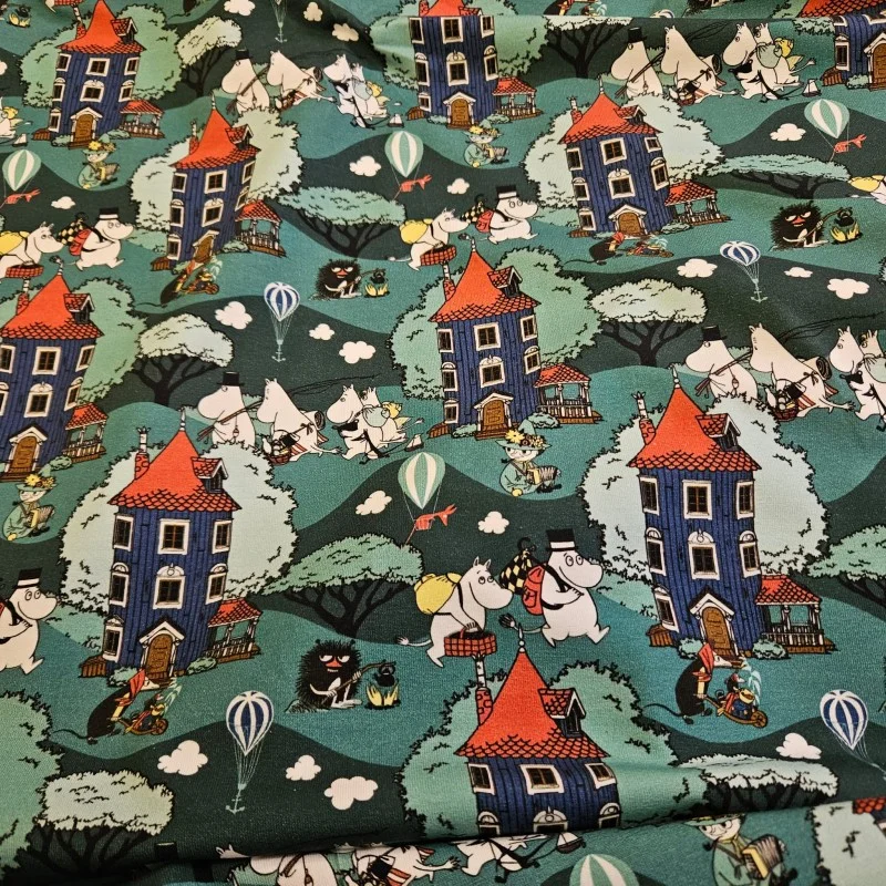 Dijital Baskılı Penye Süprem Kumaş | Moomins