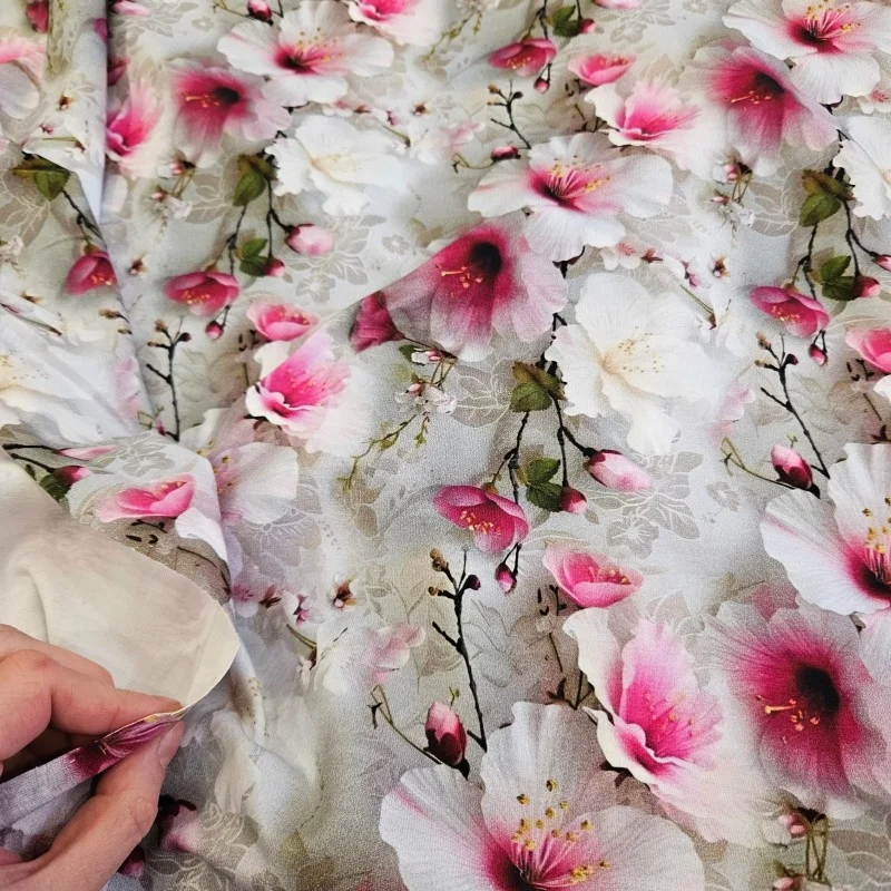 Dijital Baskılı Penye Süprem Kumaş | Sakura