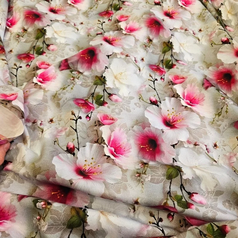 Dijital Baskılı Penye Süprem Kumaş | Sakura
