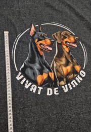 Kırçıllı Zemin Köpekler Desen Pano Kumaş 82x180 cm