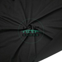 S07 Siyah Üstü Fırçalı %100 Pamuk Penye Süprem Kumaş – 180 cm, 175 gr/m²