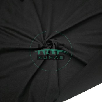 S07 | Siyah Penye Süprem *Soft Tuşe - Üstü Fırçalı  (24/1 - 170 GSM, 180 CM) Premium Tişörtlük Pamuk Kumaş