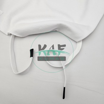 Özel Siyah Sakız Uçlamalı 115 cm Beyaz Kordon Bağcık | Sweatshirt-Eşofman İpi 1 Adet