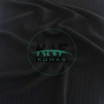 Bambulu Kaşkorse Kumaş | Siyah