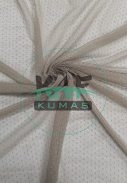 Küçük Puantiyeli Tül Kumaş| Gri