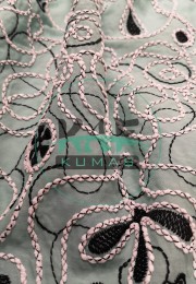 Brodeli (Nakışlı) Pamuk Vual Kumaş | Mint 17191_2