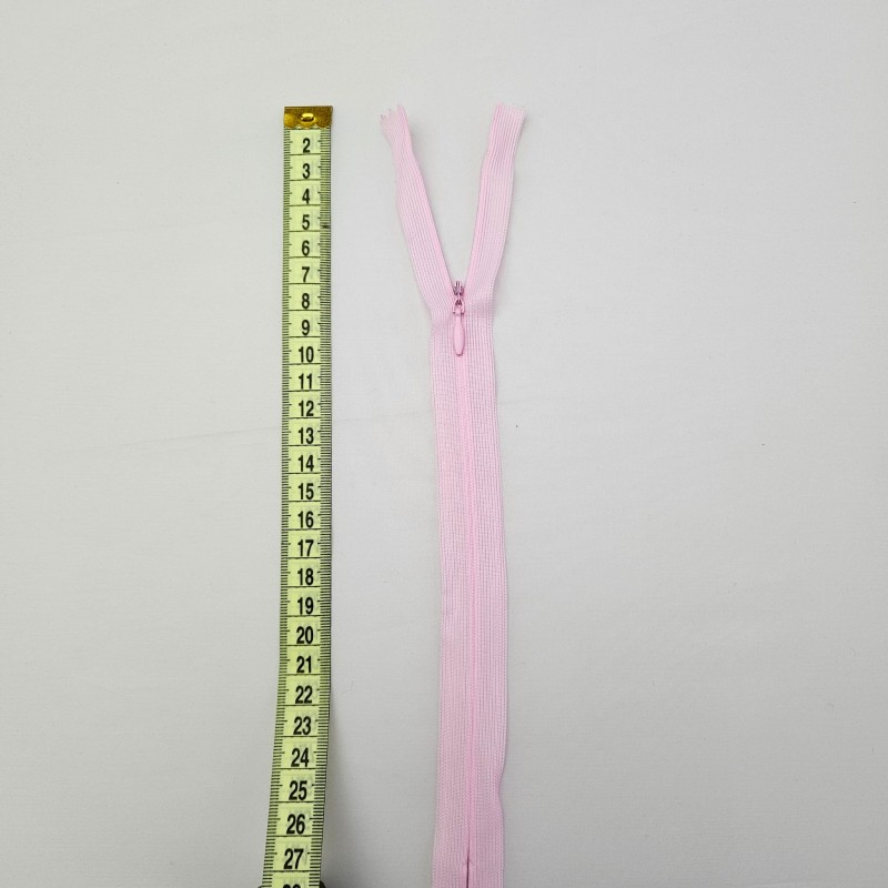 Gizli Fermuar | Uzunluk: 60 cm | Bebe Pembe