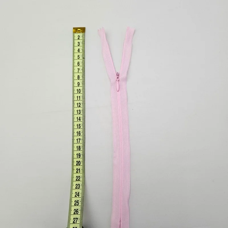 Gizli Fermuar | Uzunluk: 25 cm | Bebe Pembe
