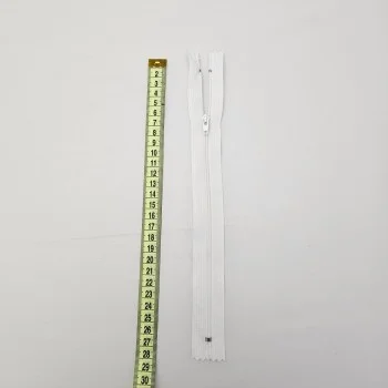 Kemik Fermuar Uzunluk: 18 cm Beyaz