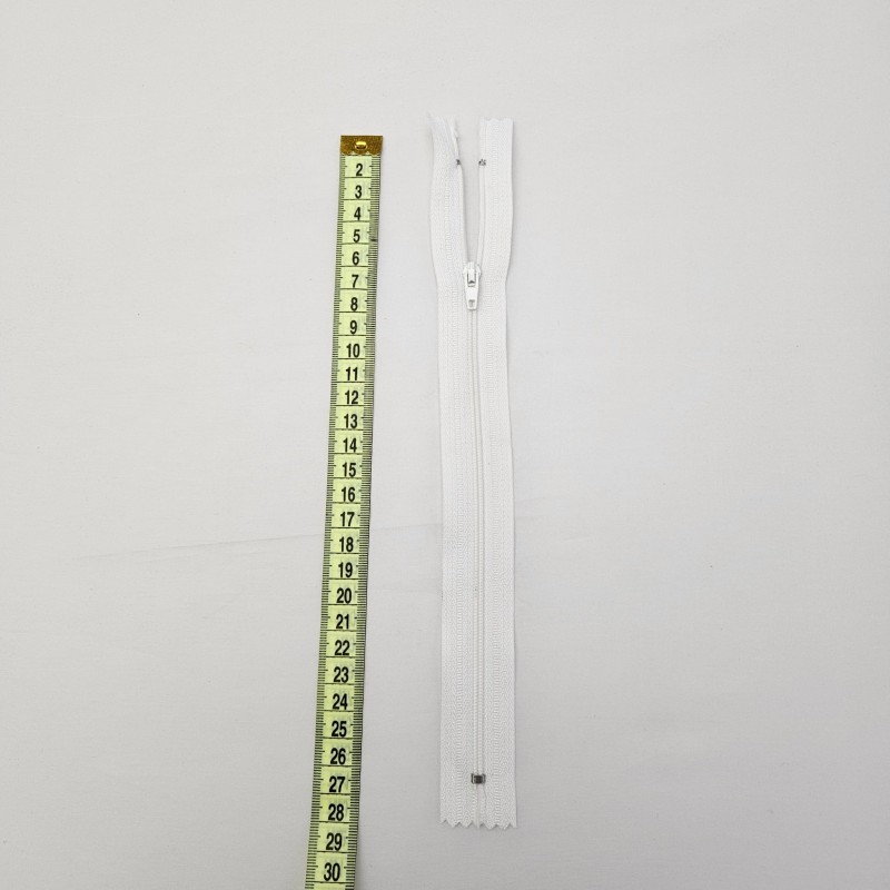 Kemik Fermuar Uzunluk: 18 cm Beyaz