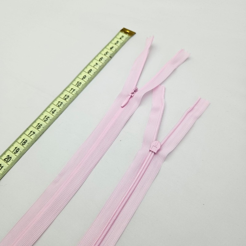 Gizli Fermuar | Uzunluk: 60 cm | Bebe Pembe