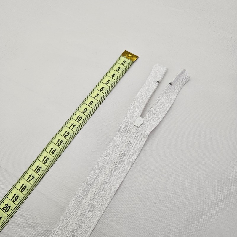 Kemik Fermuar Uzunluk: 18 cm Beyaz