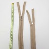 Yuvarlak Halka Fermuar | Mont-Çanta Fermuarı Uzunluk: 47 cm Koyu Bej