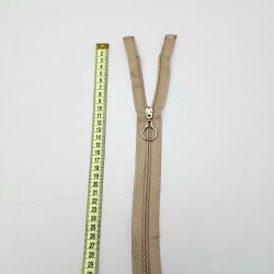 Yuvarlak Halka Fermuar | Mont-Çanta Fermuarı Uzunluk: 47 cm Koyu Bej