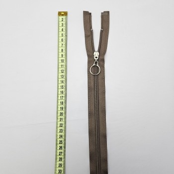 Yuvarlak Halka Fermuar | Mont-Çanta Fermuarı Uzunluk: 47 cm Vizon
