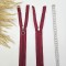 Yuvarlak Halka Fermuar | Mont-Çanta Fermuarı Uzunluk: 47 cm Bordo