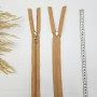 Yuvarlak Halka Fermuar | Mont-Çanta Fermuarı Uzunluk: 47 cm Karamel